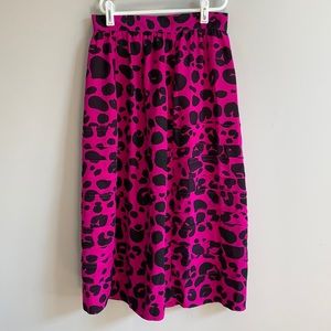 NWT Wren Animal Print Silk Skirt, Sz XS